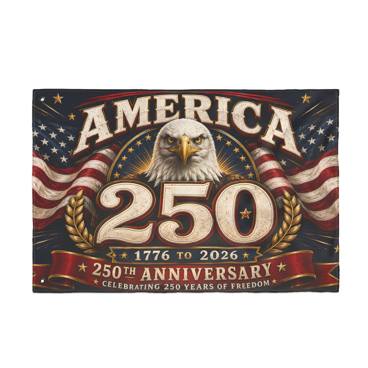 America 250th Anniversary Eagle Flag – 1776–2026 Patriotic Double-Sided Banner