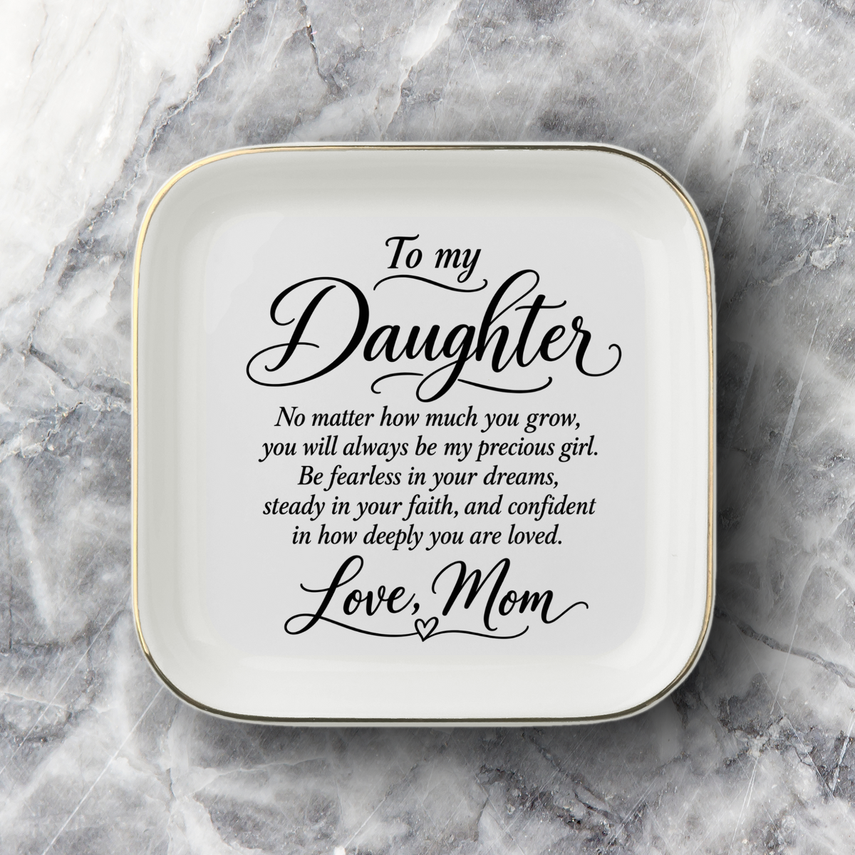 To My Daughter Jewelry Dish Gift From Mom