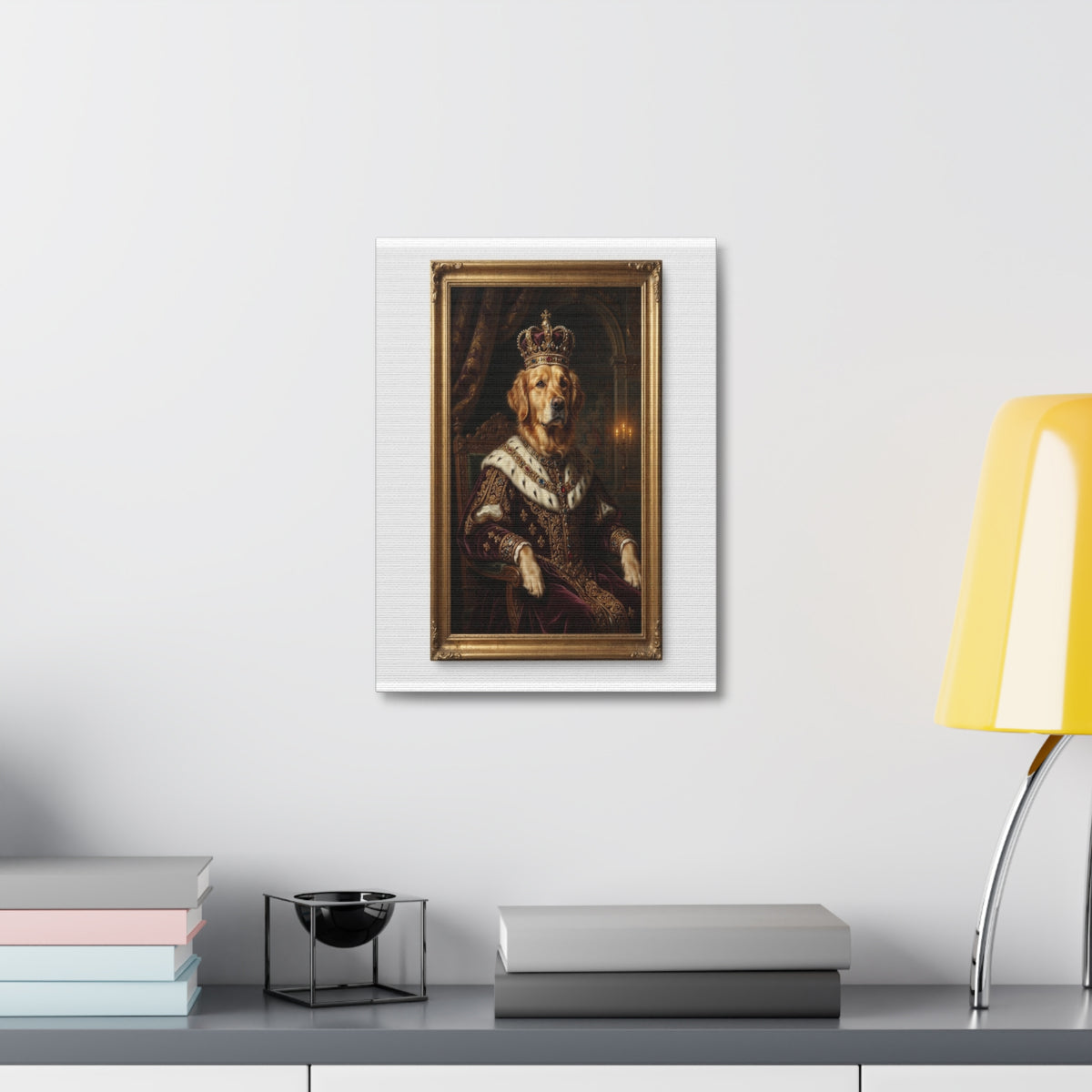 Royal Golden Retriever — Renaissance Pet Portrait Canvas (12x16)
