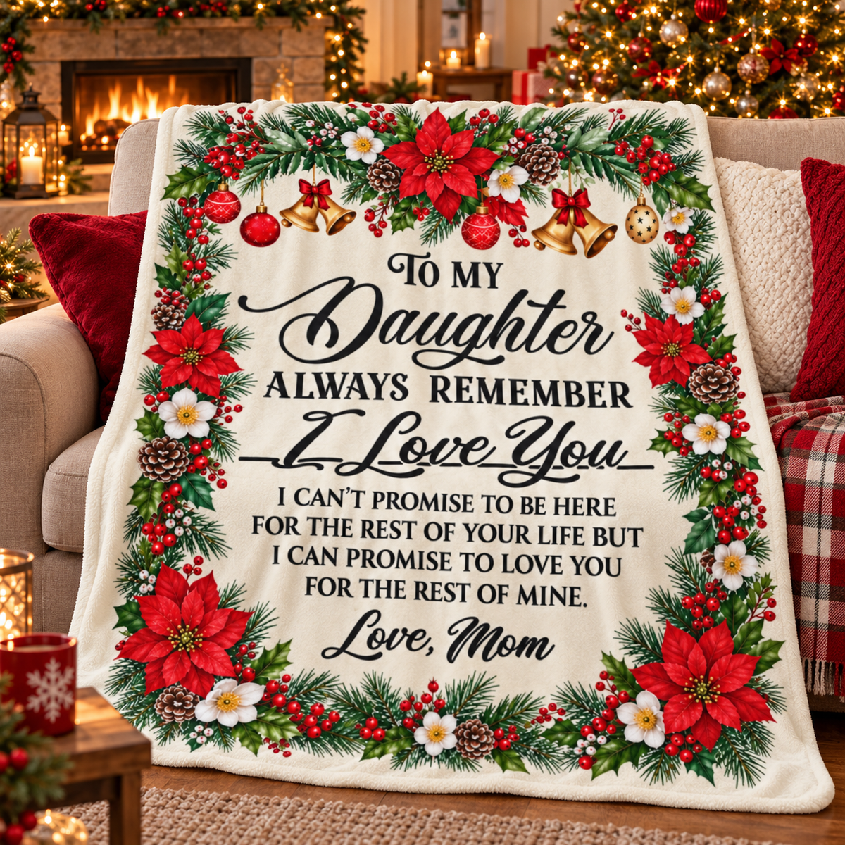 Daughter Christmas Blanket — Heartfelt Holiday Throw from Mom