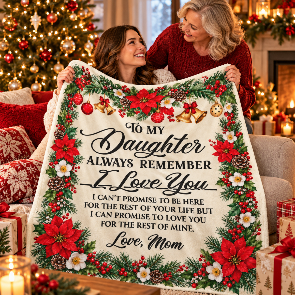 Daughter Christmas Blanket — Heartfelt Holiday Throw from Mom