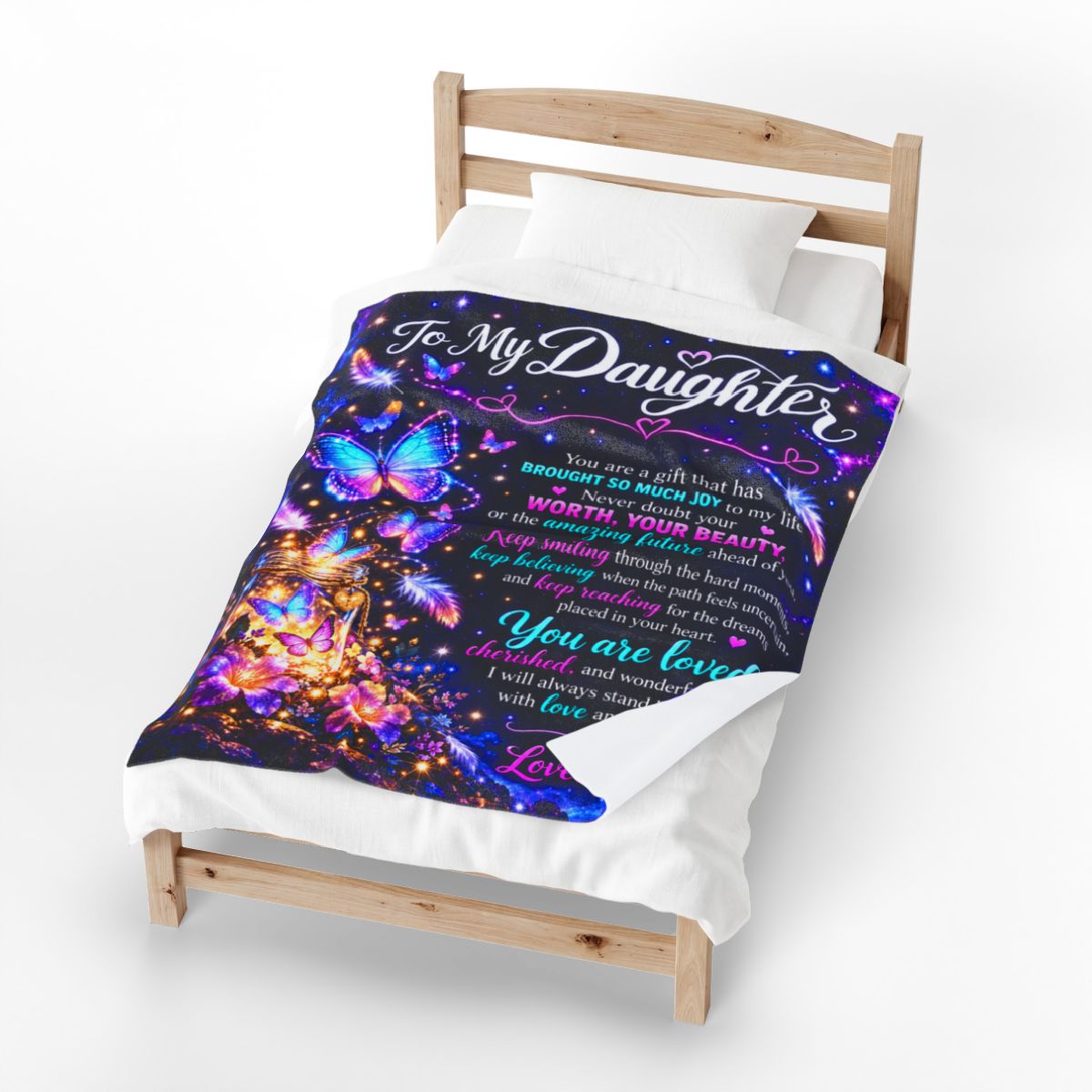 Personalized Daughter Tribute Blanket with Name