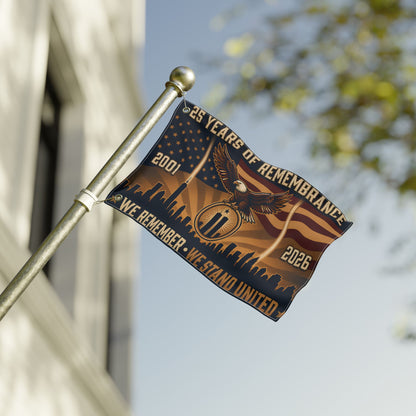 9/11 25th Anniversary Memorial Flag – Double-Sided, 2001–2026