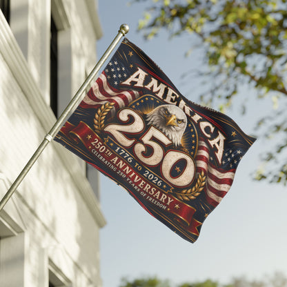 America 250th Anniversary Eagle Flag – 1776–2026 Patriotic Double-Sided Banner