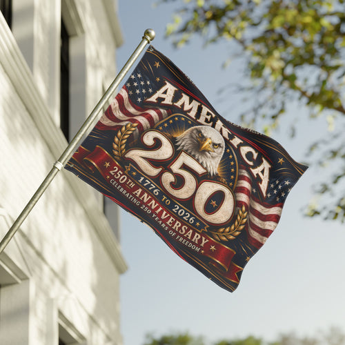 America 250th Anniversary Eagle Flag – 1776–2026 Patriotic Double-Sided Banner