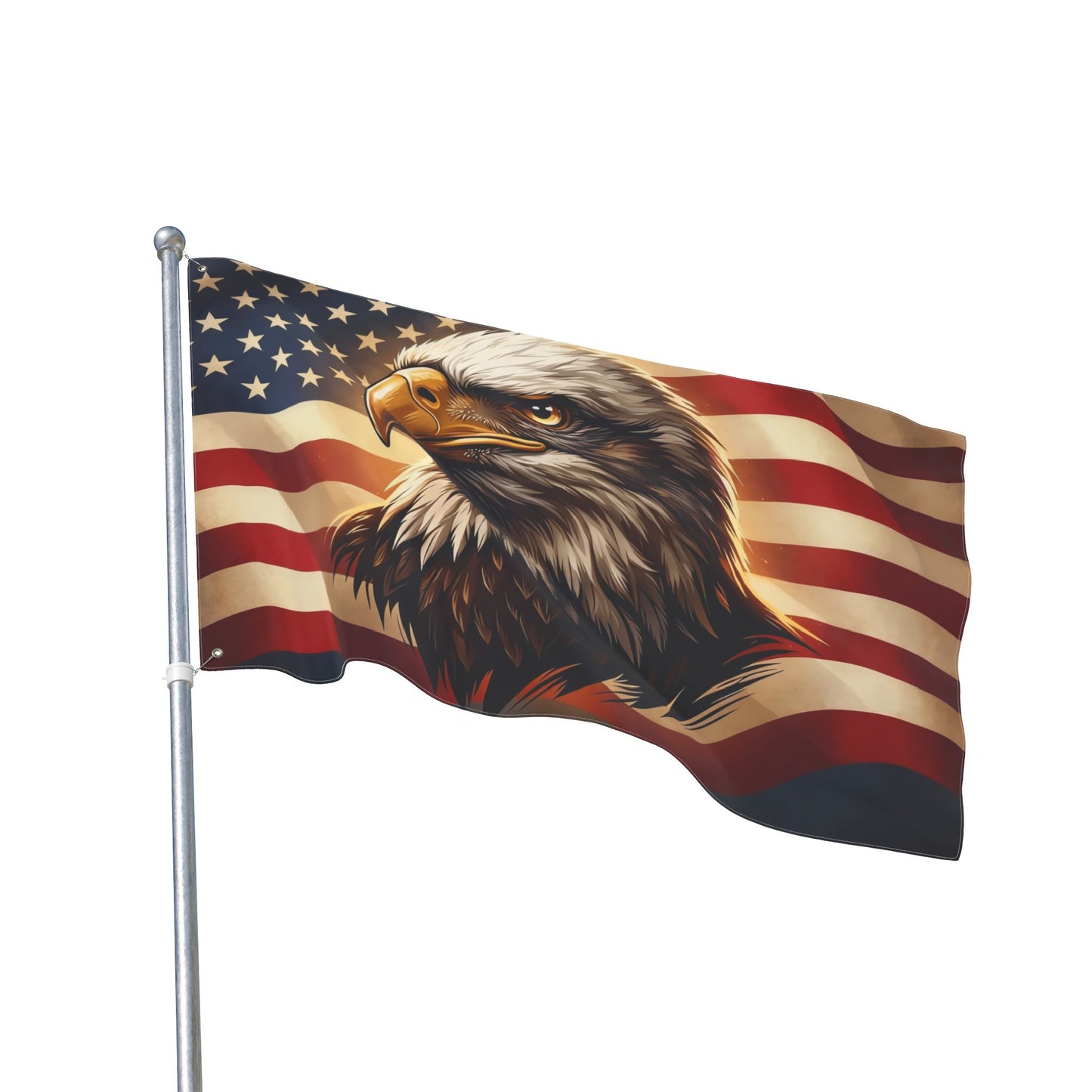 American Eagle Patriotic Flag — Double-Sided Outdoor Display