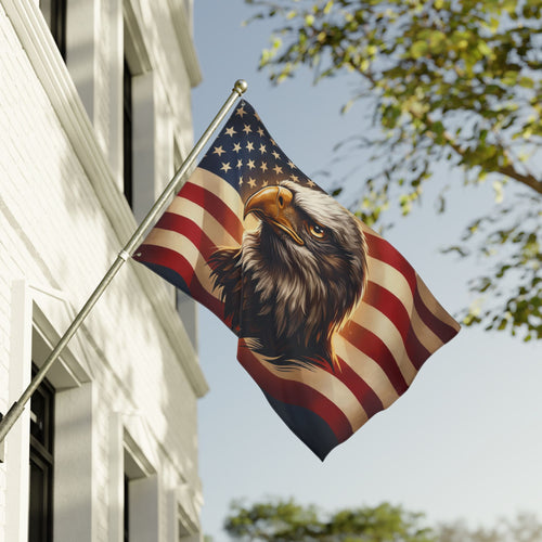American Eagle Patriotic Flag — Double-Sided Outdoor Display