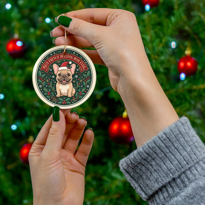 Best French Bulldog Mom Ever Christmas Ornament — 2026 Breed-Specific Dog Mom Keepsake