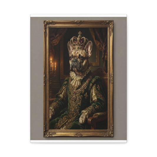 Royal French Bulldog — Renaissance Pet Portrait Canvas (12x16)