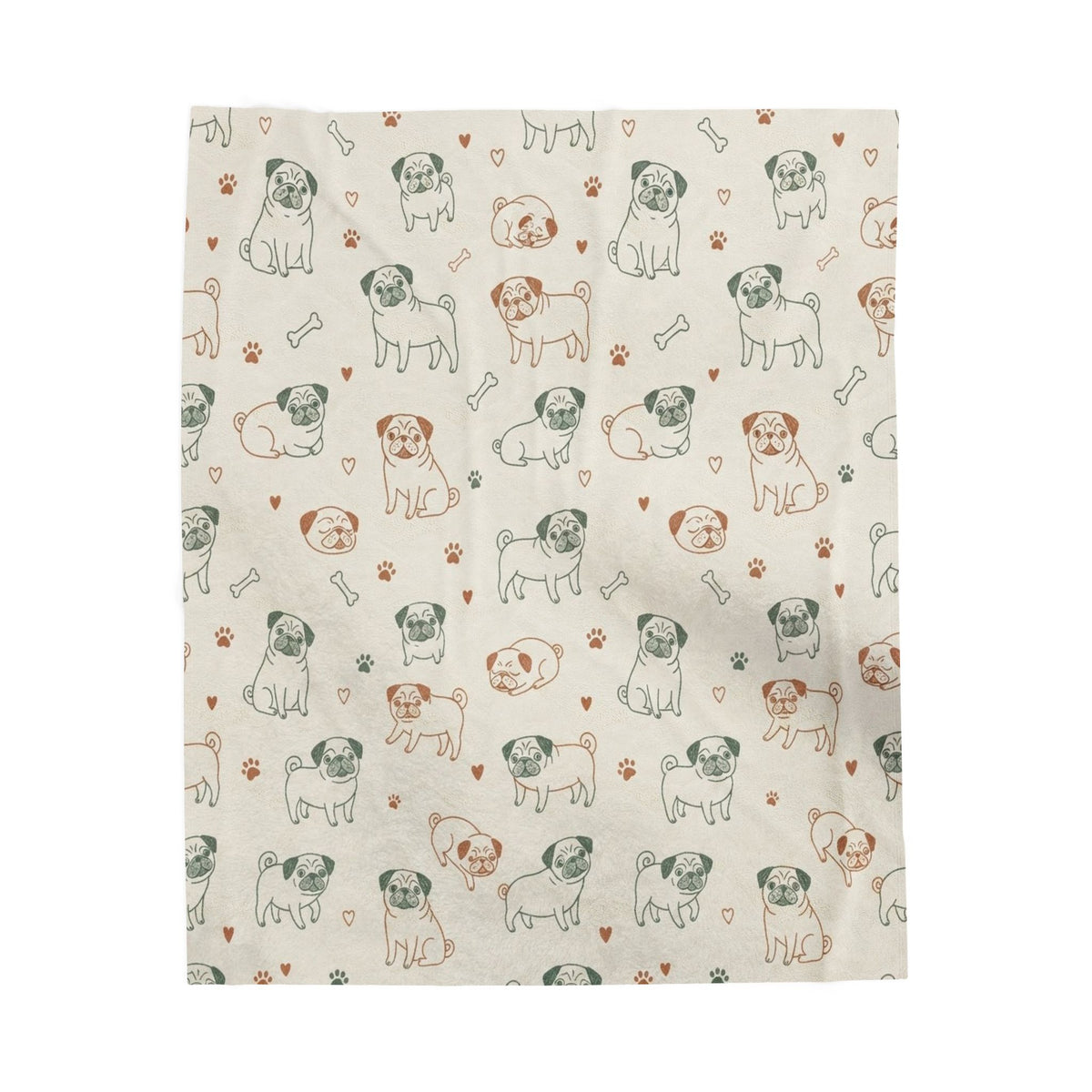 Pug Dog Mom Snuggle Blanket (50x60)