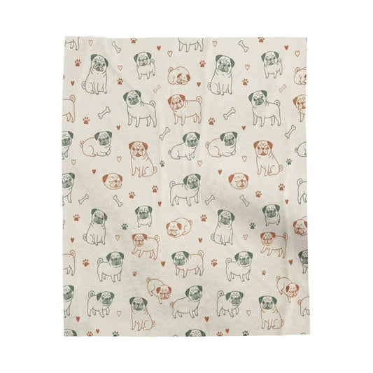 Pug Dog Mom Snuggle Blanket (50x60)