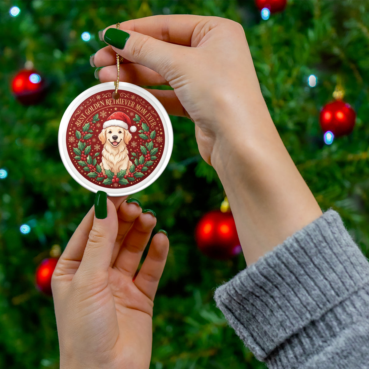 Best Golden Retriever Mom Ever Christmas Ornament — 2026 Breed-Specific Dog Mom Keepsake