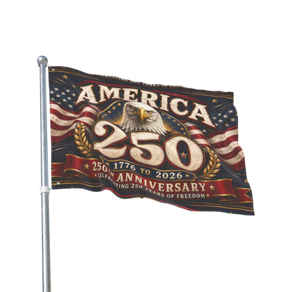 America 250th Anniversary Eagle Flag – 1776–2026 Patriotic Double-Sided Banner
