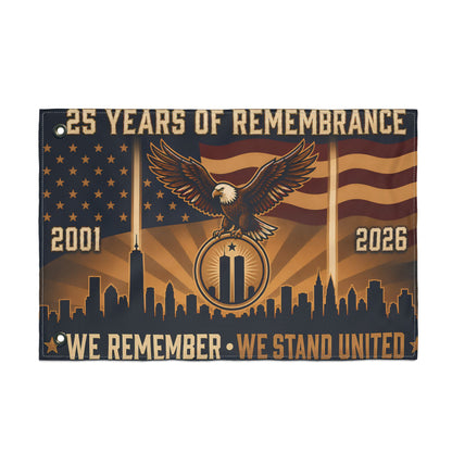 9/11 25th Anniversary Memorial Flag – Double-Sided, 2001–2026