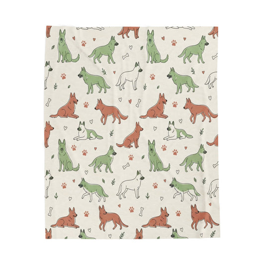 German Shepherd Dog Mom Snuggle Blanket (50x60)