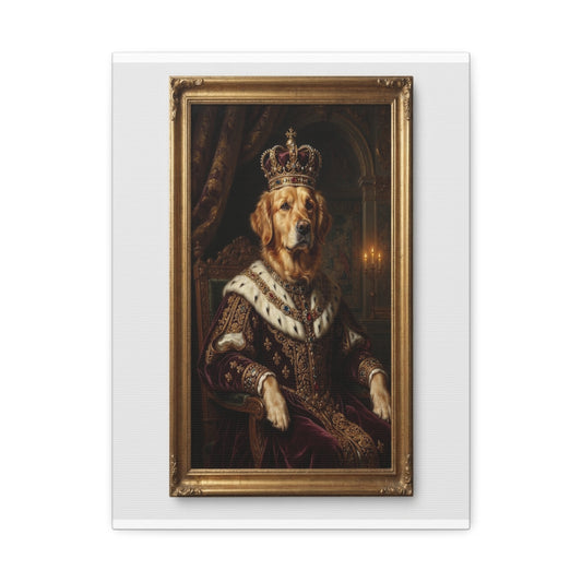 Royal Golden Retriever — Renaissance Pet Portrait Canvas (12x16)