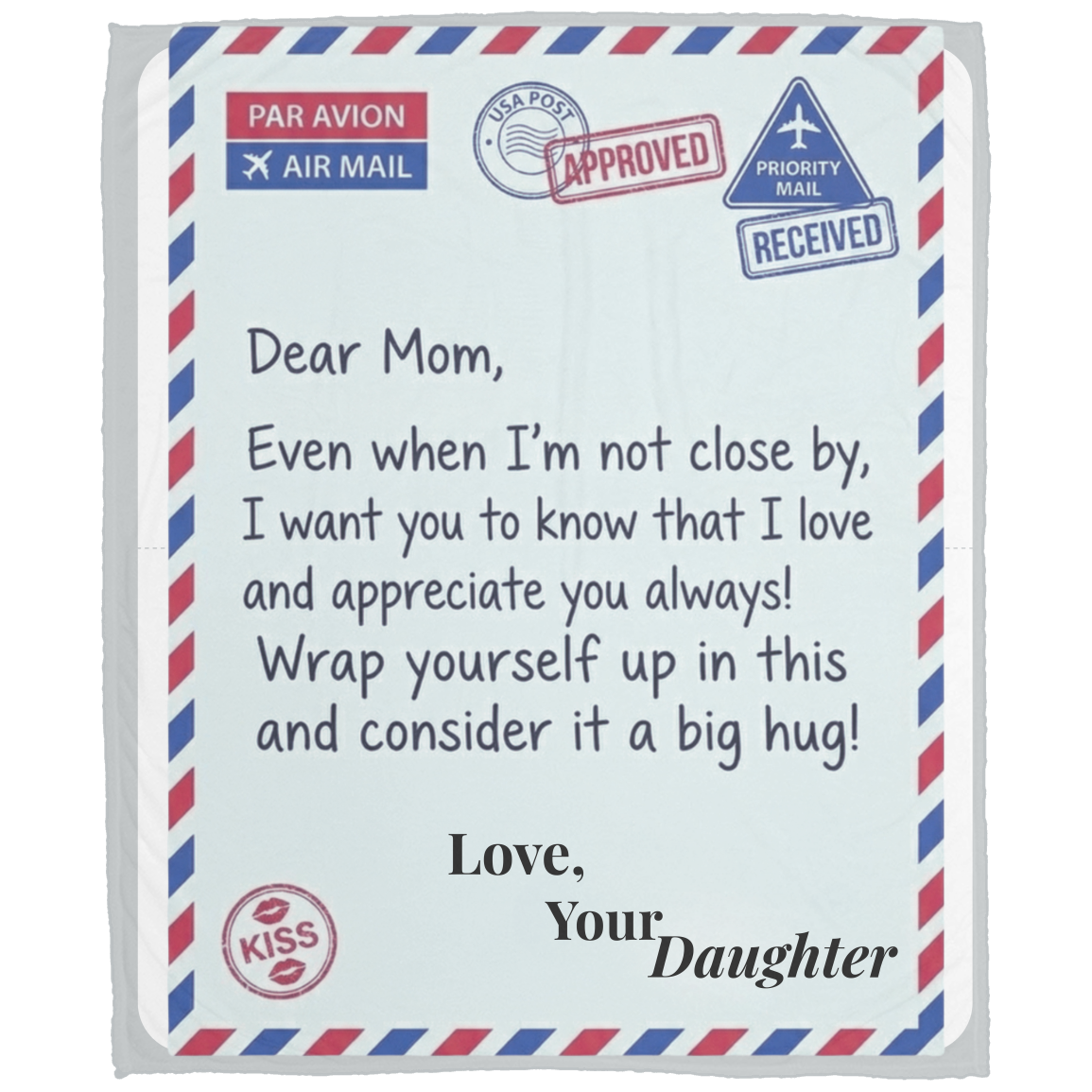 My Mom Cozy Personalized Blanket  From Daughter/Son