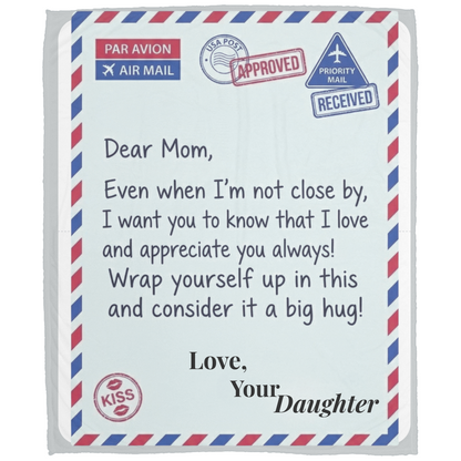 My Mom Cozy Personalized Blanket  From Daughter/Son