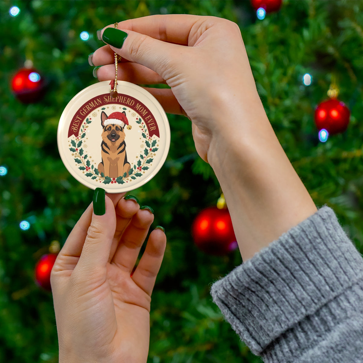 Best German Shepherd Mom Ever Christmas Ornament — 2026 Breed-Specific Dog Mom Keepsake
