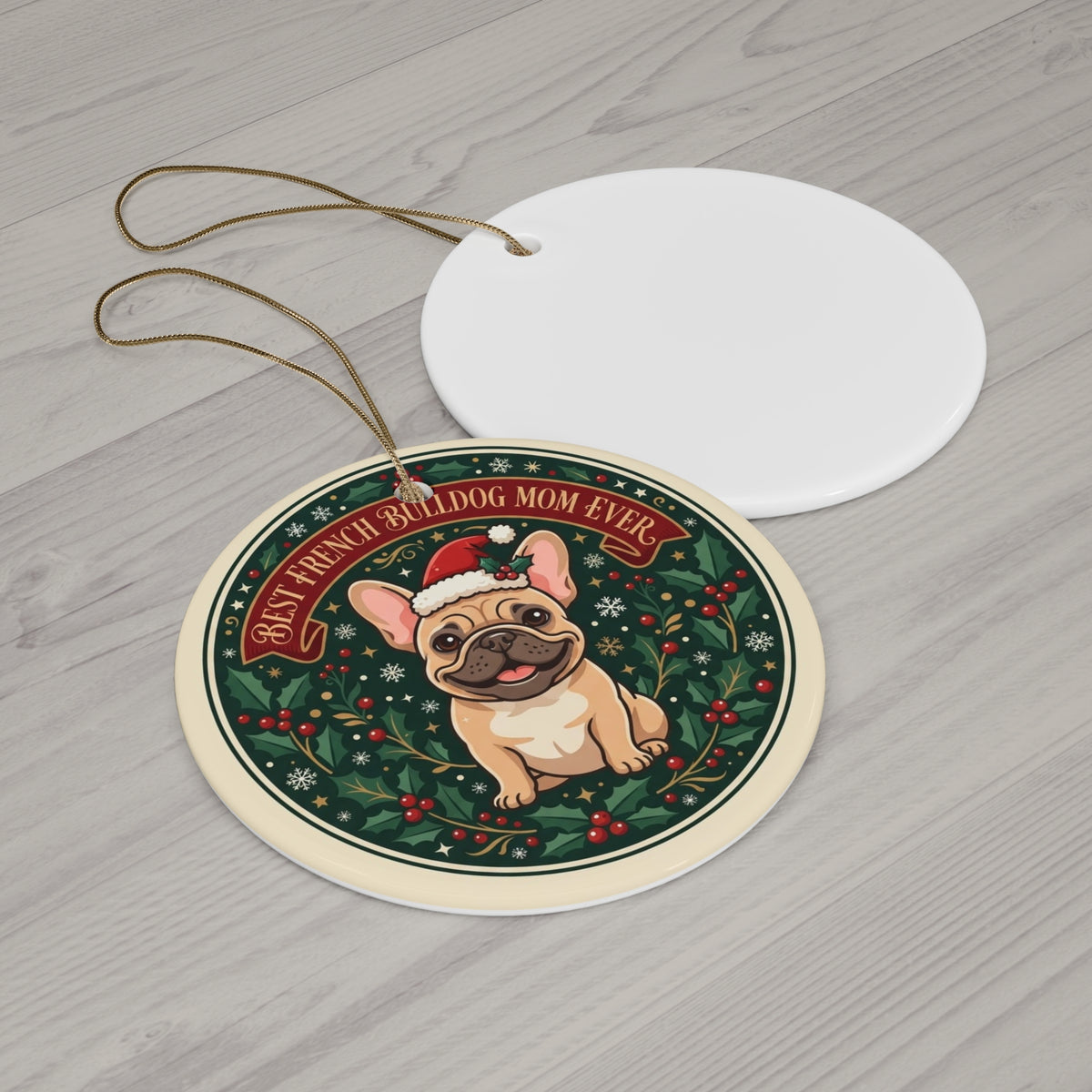 Best French Bulldog Mom Ever Christmas Ornament — 2026 Breed-Specific Dog Mom Keepsake