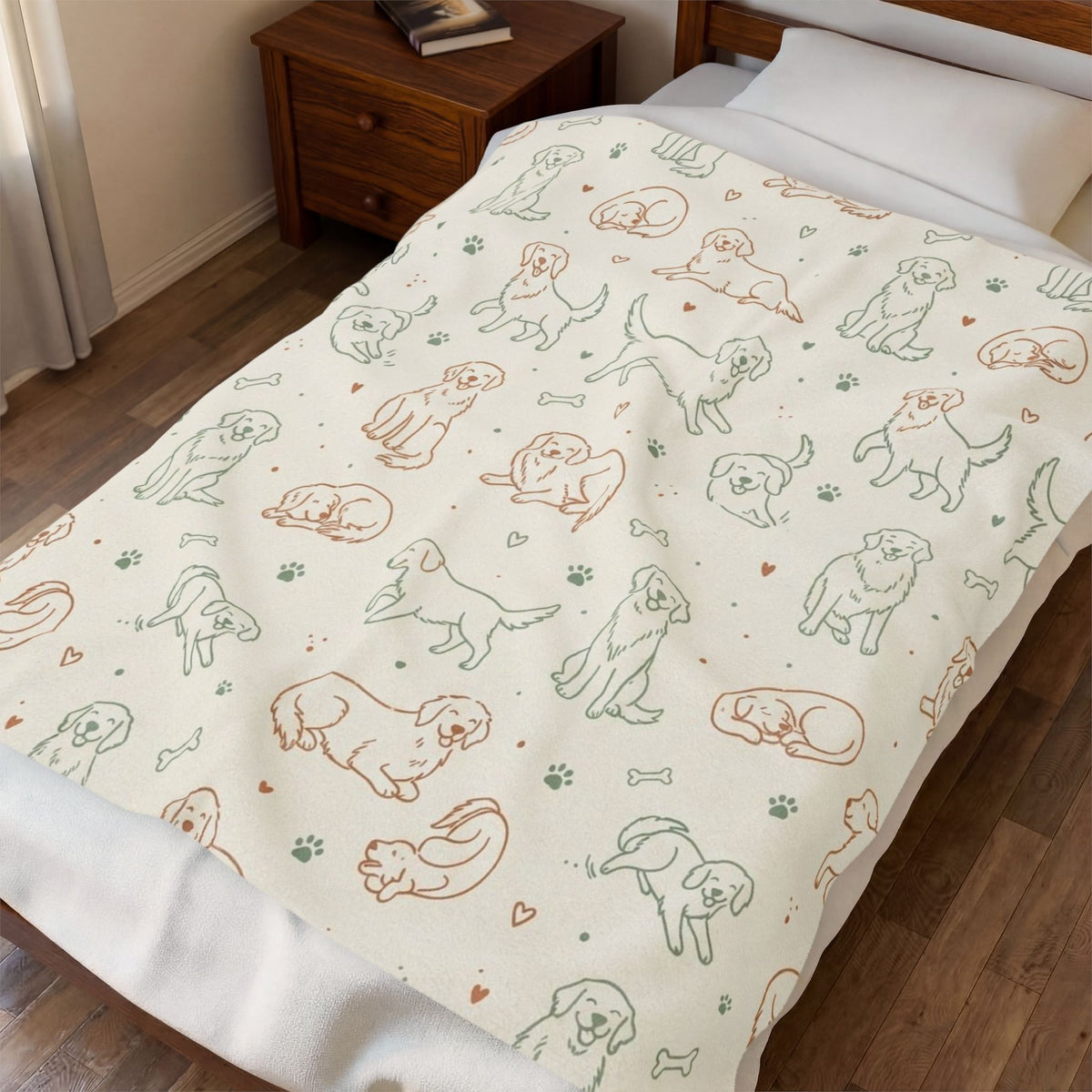 Golden Retriever Dog Mom Snuggle Blanket (50x60)