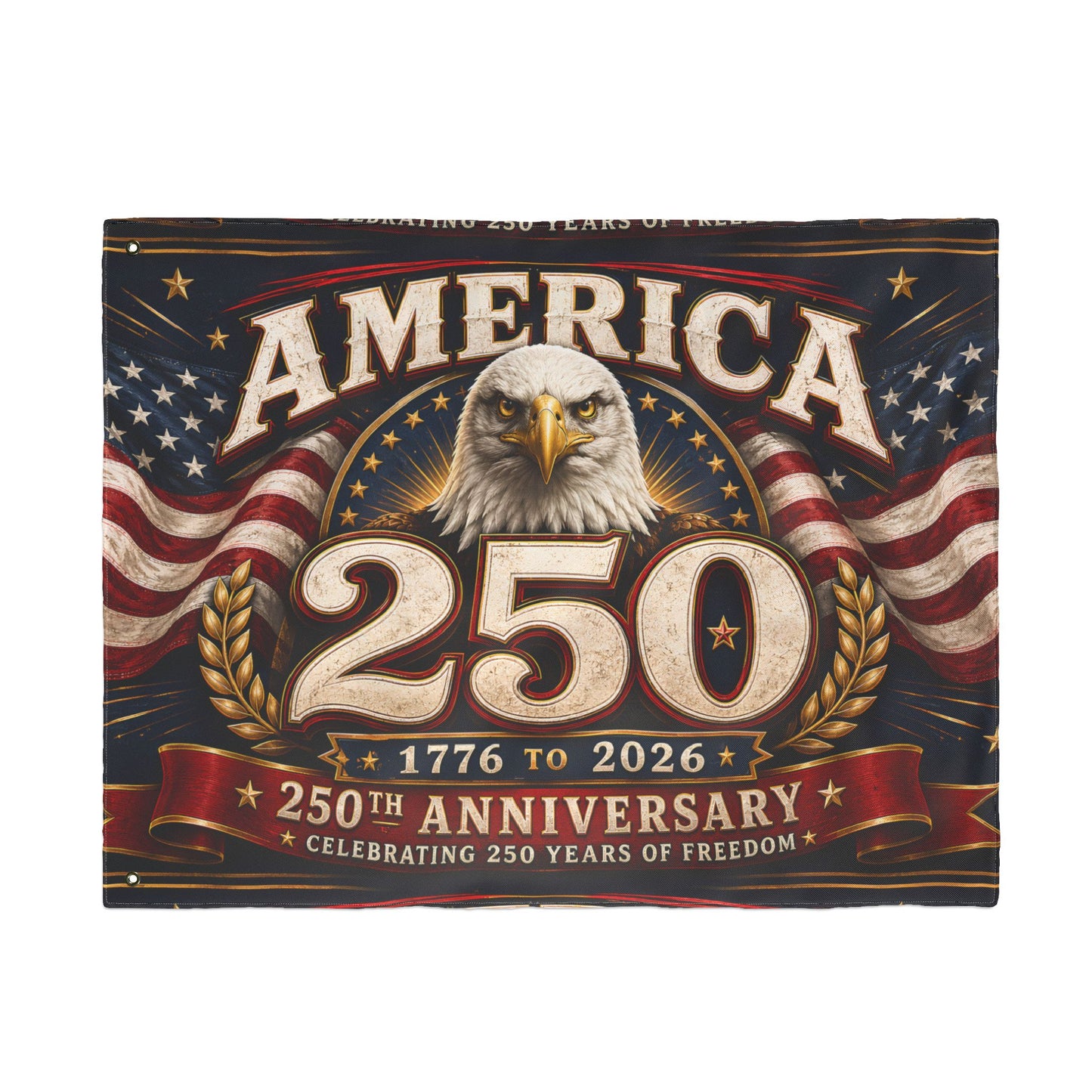 America 250th Anniversary Eagle Flag – 1776–2026 Patriotic Double-Sided Banner