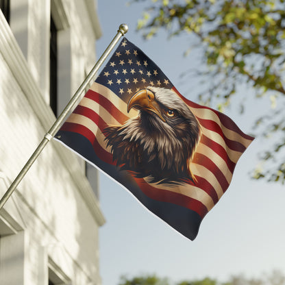 American Eagle Patriotic Flag — Double-Sided Outdoor Display