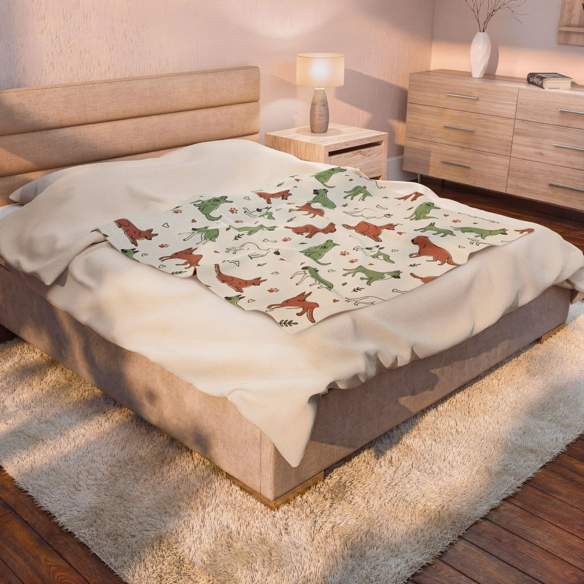 German Shepherd Dog Mom Snuggle Blanket (50x60)