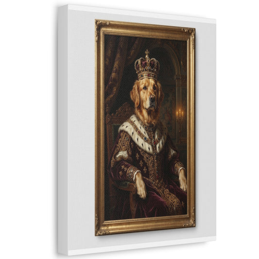 Royal Golden Retriever — Renaissance Pet Portrait Canvas (12x16)