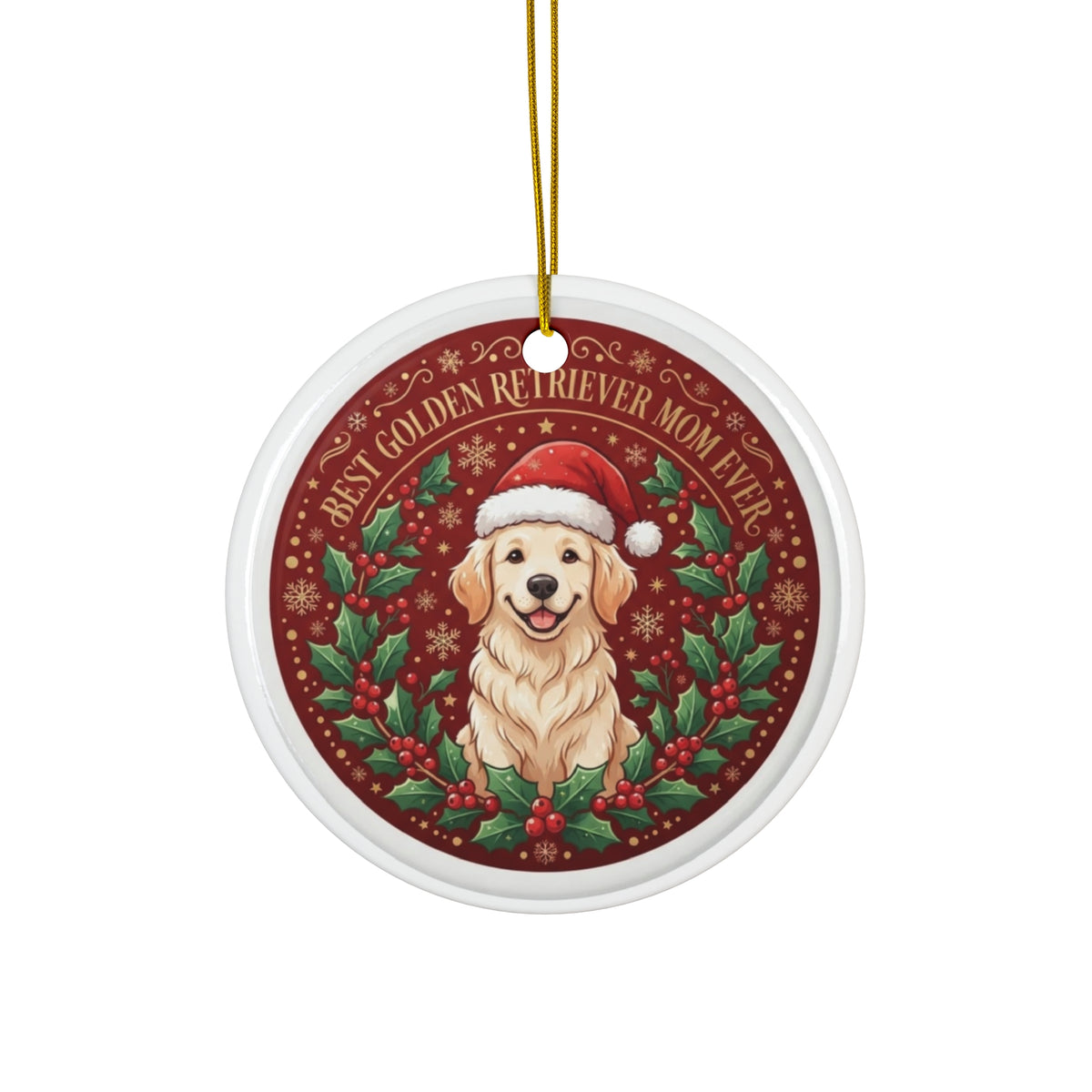 Best Golden Retriever Mom Ever Christmas Ornament — 2026 Breed-Specific Dog Mom Keepsake