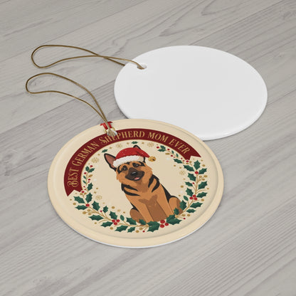 Best German Shepherd Mom Ever Christmas Ornament — 2026 Breed-Specific Dog Mom Keepsake