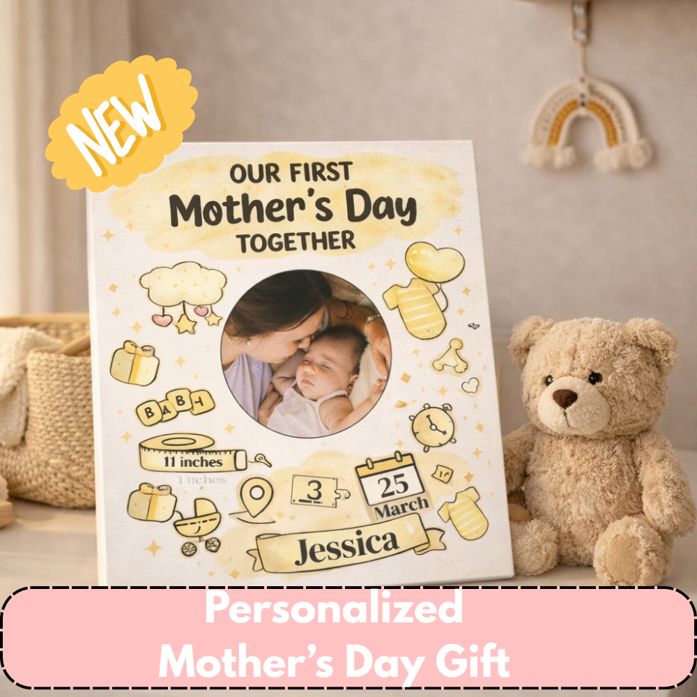 First Mother's Day Personalized Canvas- A Memory She'll Cherish Forever