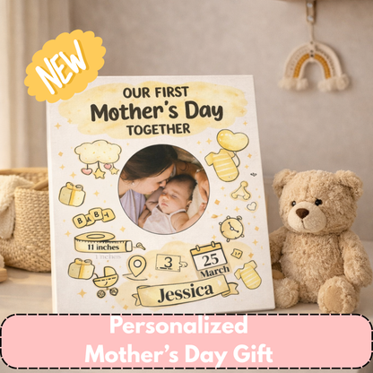 First Mother's Day Personalized Canvas- A Memory She'll Cherish Forever