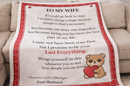 Meaningful Gift for Wife Love Message Blanket