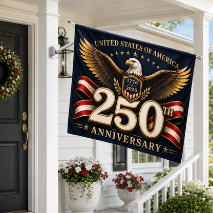 250th Anniversary U.S. Flag — Double-Sided Patriotic Eagle Banner (1776–2026)