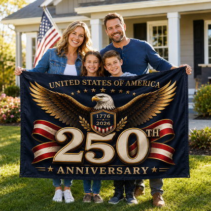 250th Anniversary U.S. Flag — Double-Sided Patriotic Eagle Banner (1776–2026)