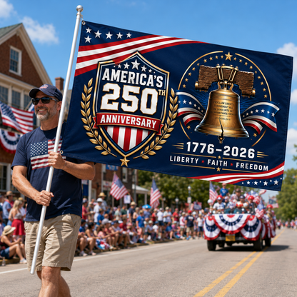 250th Anniversary Liberty Flag – Double-Sided 1776–2026 Patriotic Garden/Outdoor Flag