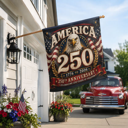 America 250th Anniversary Eagle Flag – 1776–2026 Patriotic Double-Sided Banner