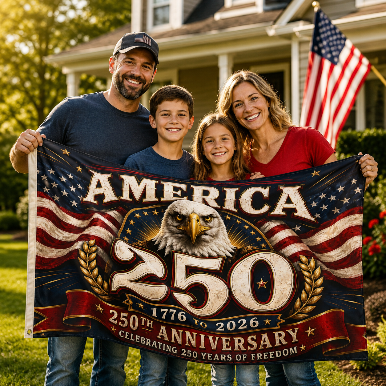 America’s 250th Anniversary Eagle Flag for Proud Patriots