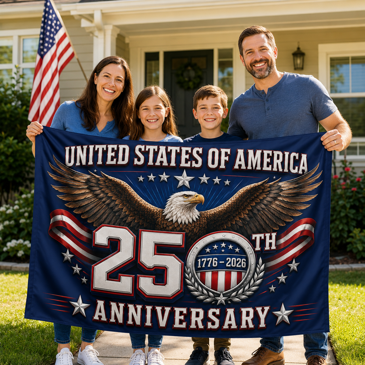 America 250th Anniversary Double-Sided Eagle Flag