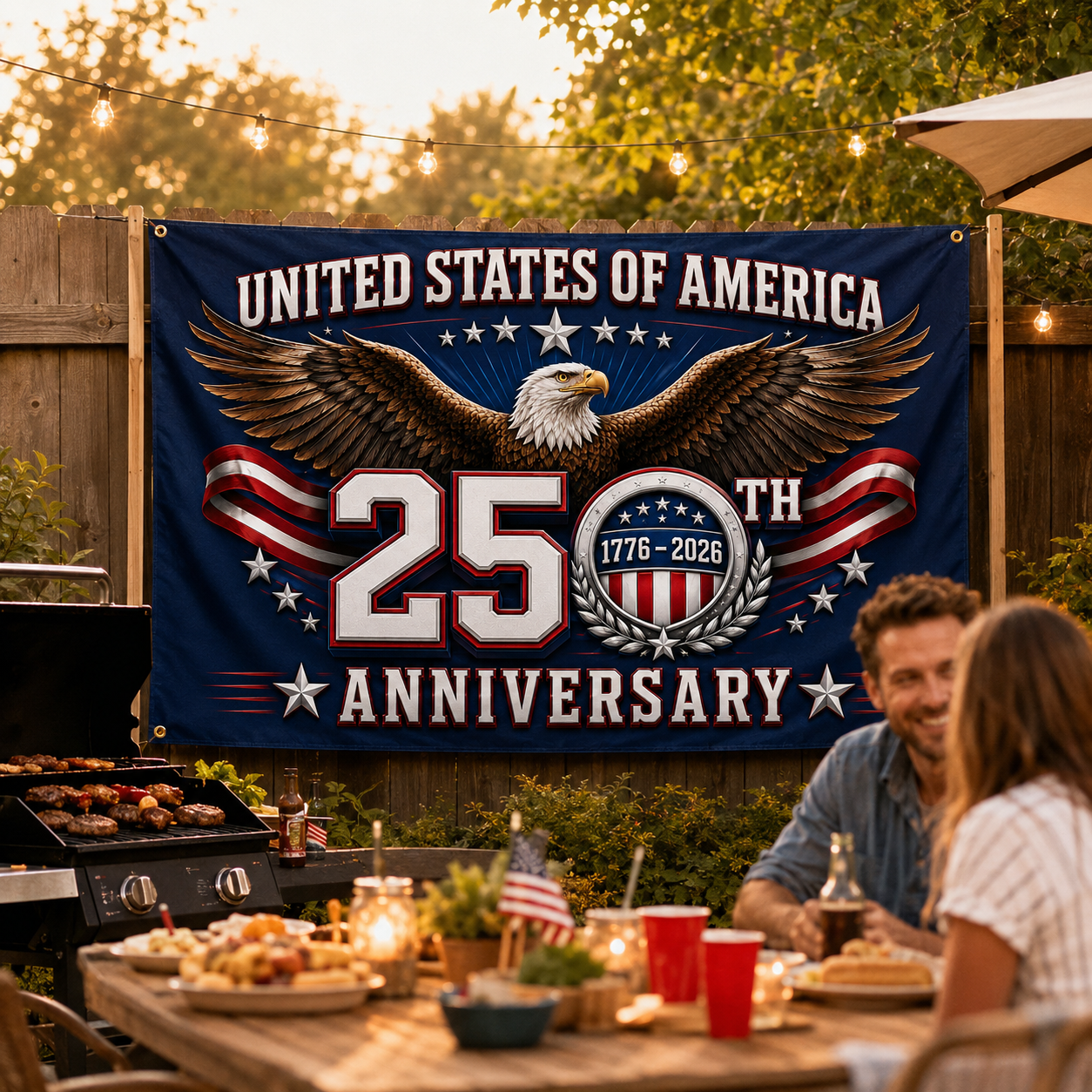 America 250th Anniversary Double-Sided Eagle Flag