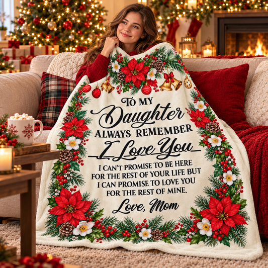 Daughter Christmas  Blanket — Heartfelt Holiday Throw from Mom