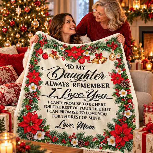 Daughter Christmas  Blanket — Heartfelt Holiday Throw from Mom
