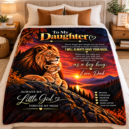 To My Daughter Love Letter Blanket – Meaningful Gift From Dad