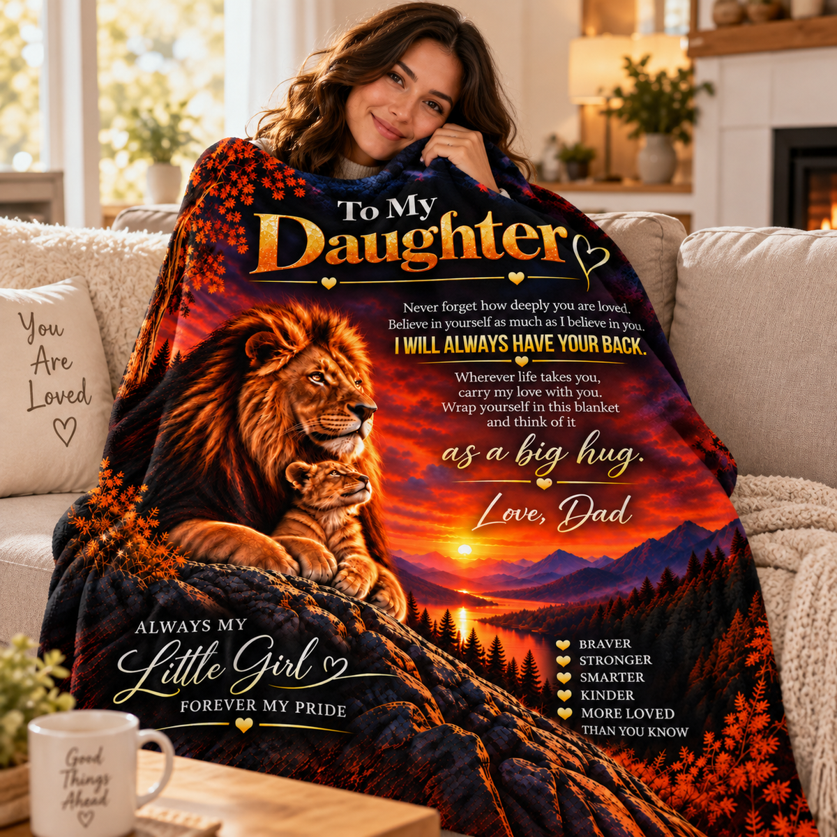 To My Daughter Love Letter Blanket – Meaningful Gift From Dad