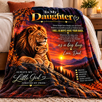 To My Daughter Love Letter Blanket – Meaningful Gift From Dad