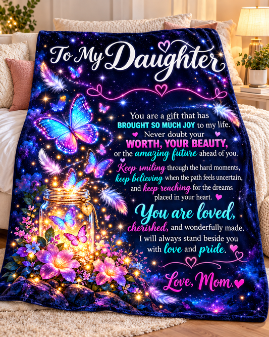 Personalized To My Daughter Blanket – Custom Name Gift from Mom