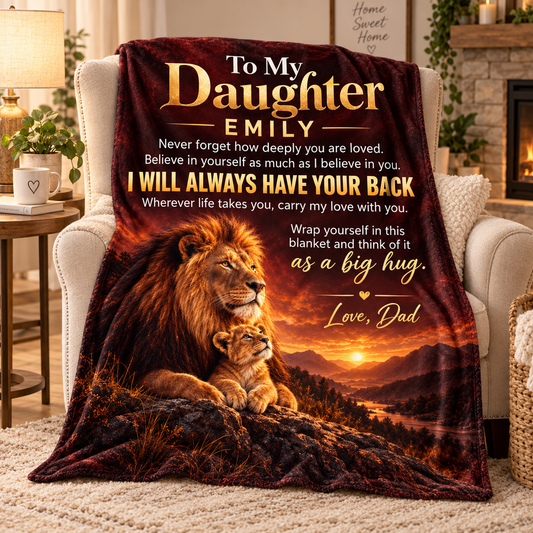 To My Daughter Personalized Love Letter Blanket