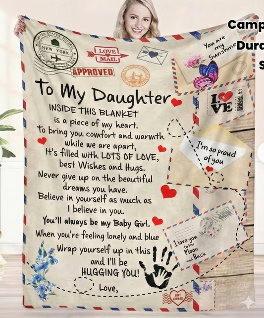 To My Daughter Blanket- Gift For Daughter