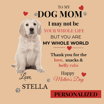Personalized Dog Mom Blanket  with Pet Photo & Name